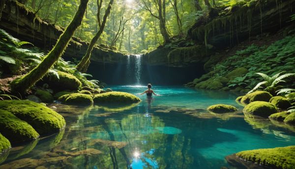 Baignade rafraîchissante dans les plans d'eau secrets