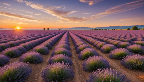 Où observer le coucher de soleil sur les lavandes ?