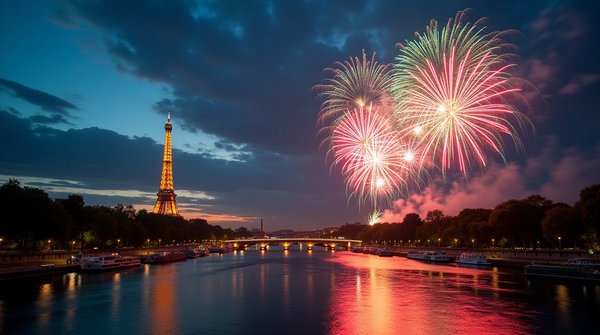 Célébrer le 14 juillet autrement : le feu d'artifice depuis la seine